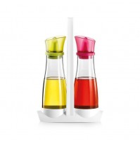 Set per condimento olio aceto Tescoma 642763 menage vetro salvagoccia 